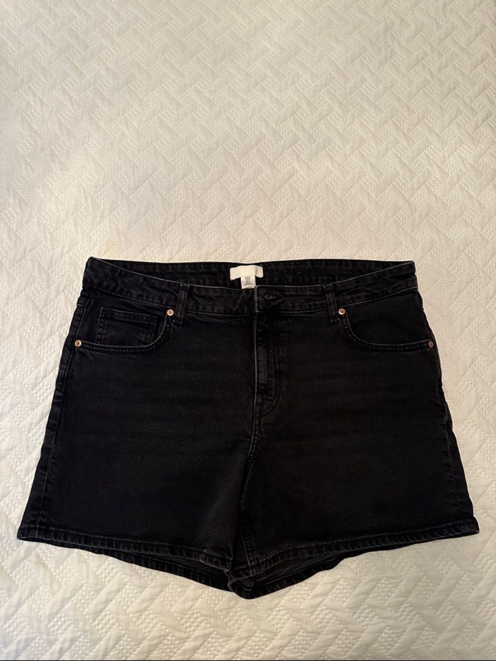 Black High-Rise H&M Denim Shorts